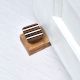 Modern White & Brown Handmade Wooden Door Stopper